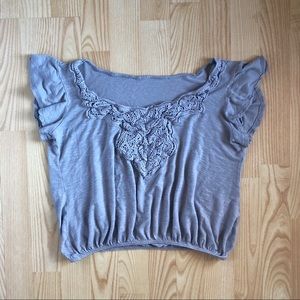 Embroidered Crop Top